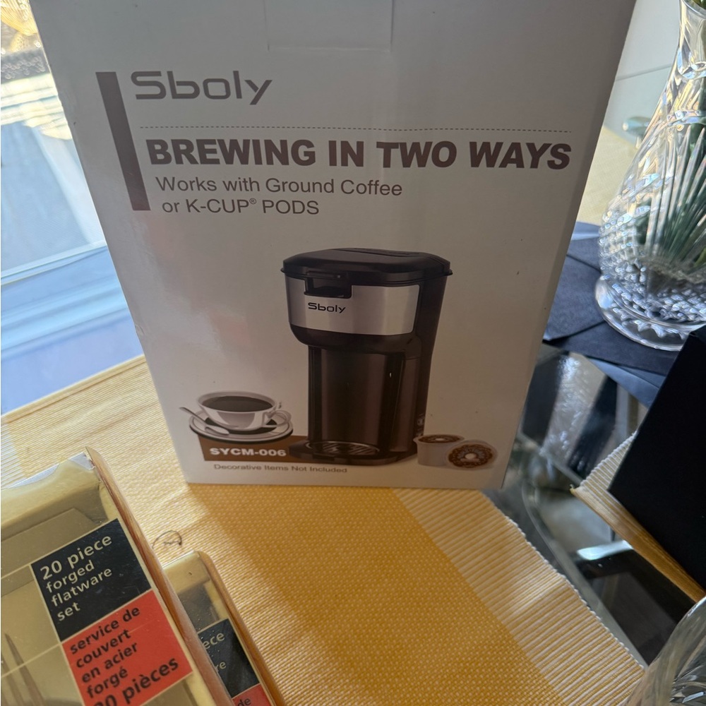Sboly Coffee Maker with Dual Brewing Options